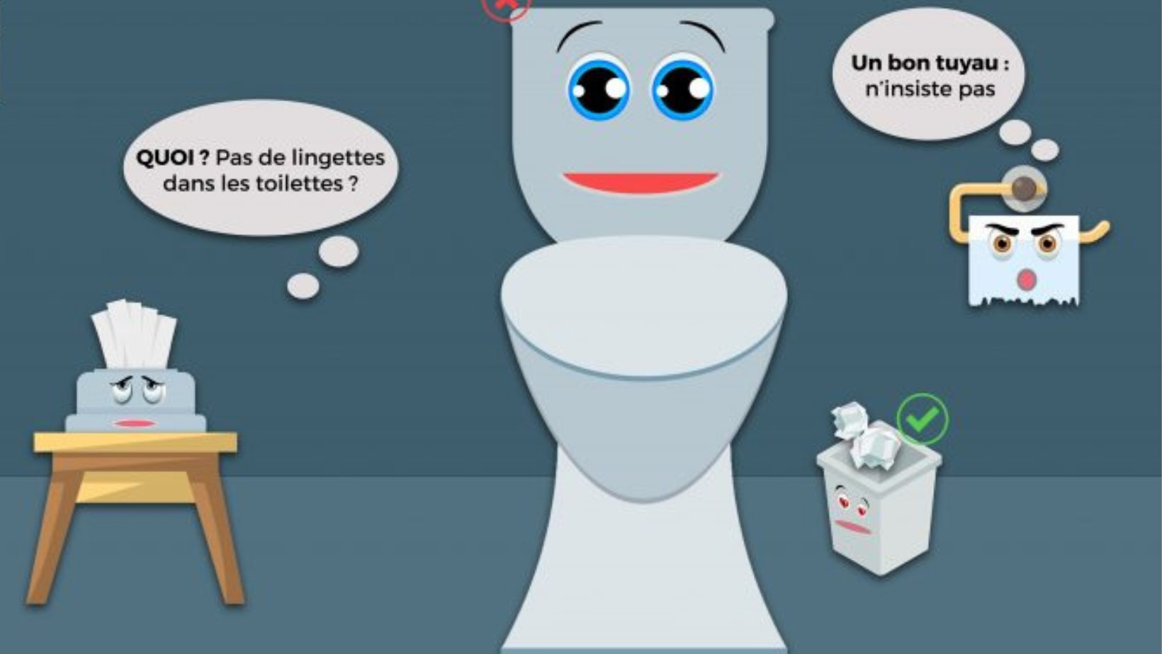 Pourquoi ne pas jeter les lingette dans les tuyaux de la toilette